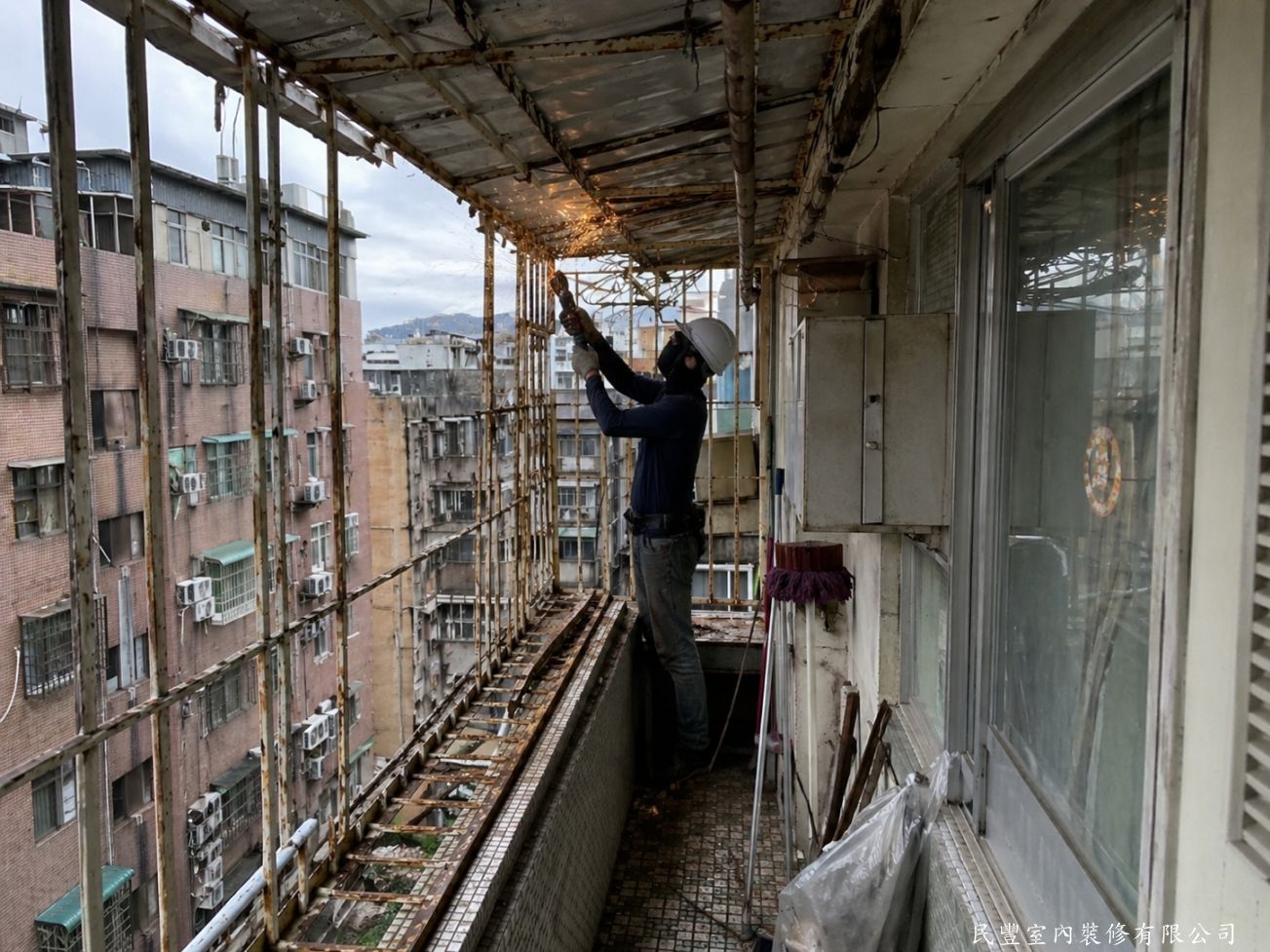 民豐室內裝修-民族路黃先生鐵工工程-鋁框安裝