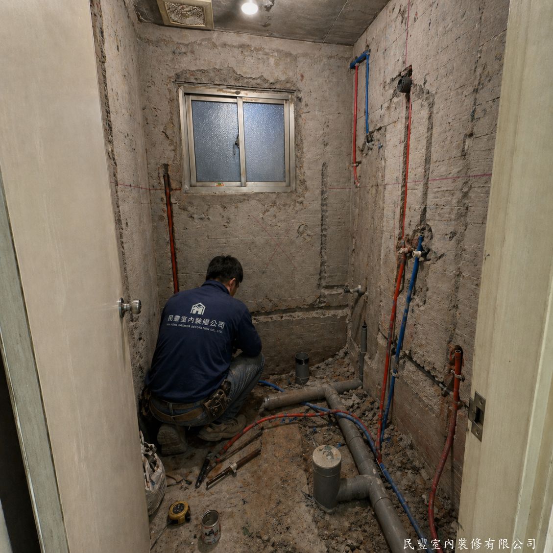 民豐室內裝修-浴室磁磚翻修工程-空間配置規劃