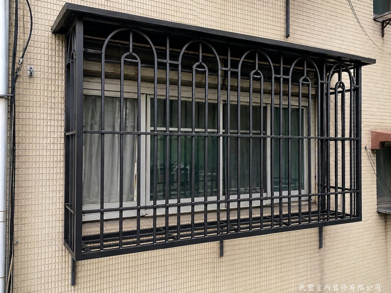 民豐室內裝修-劉先生大安區鐵工工程-窗戶新鐵格柵完成