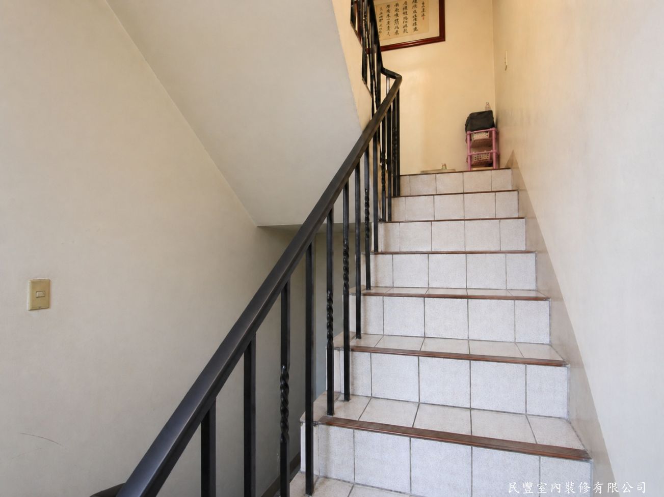 民豐室內裝修-劉先生大安區鐵工工程-樓梯新鐵扶手完成