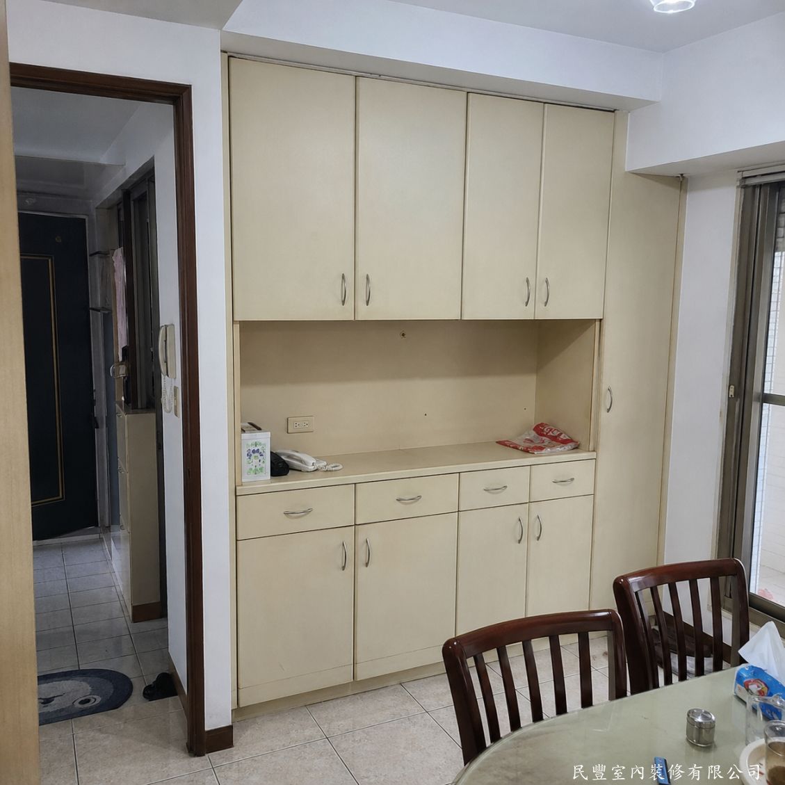 民豐室內裝修-王先生板橋區餐廳收納櫃-施工前舊收納櫃現況
