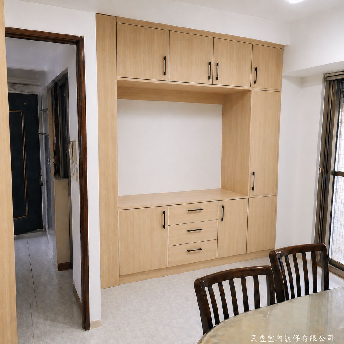 民豐室內裝修-王先生板橋區餐廳收納櫃-竣工成果全景