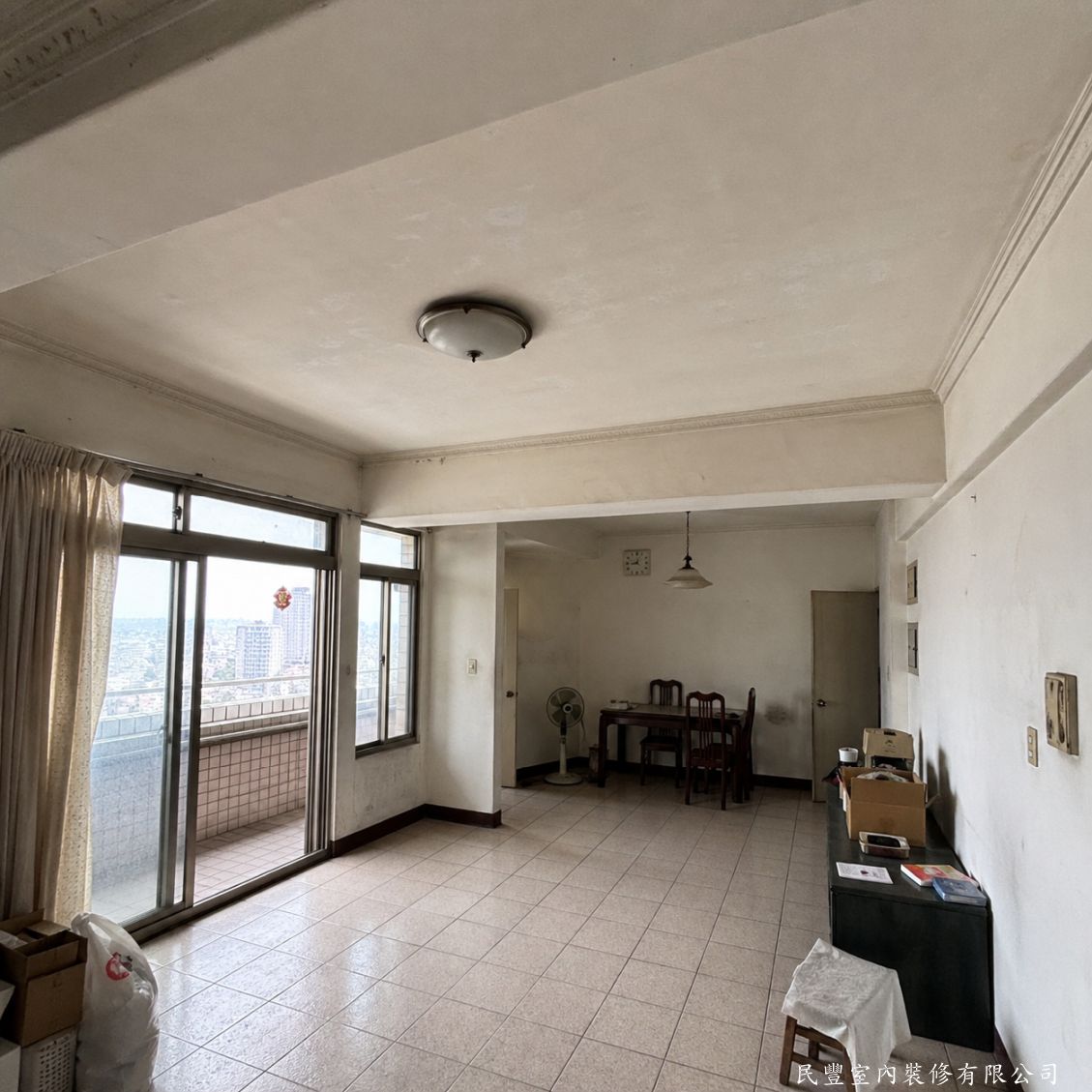 民豐室內裝修-陳先生中山區天花板木作-施工前客廳天花板現況