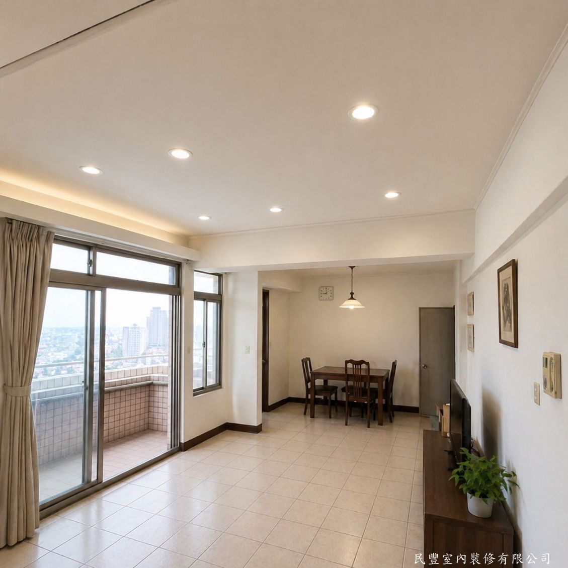民豐室內裝修-陳先生中山區天花板木作-竣工天花板嵌燈成果