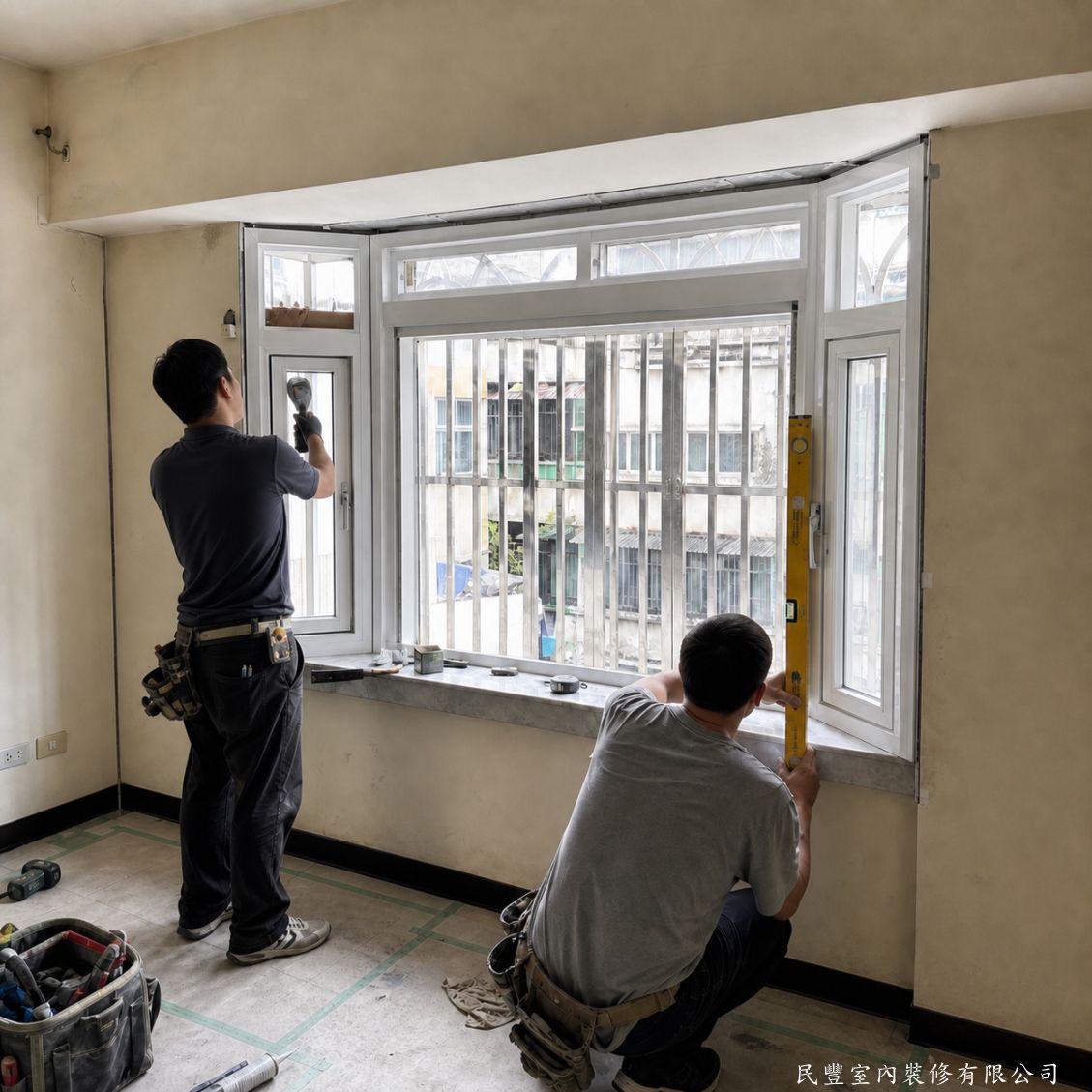 民豐室內裝修-凸窗工程-防水填縫