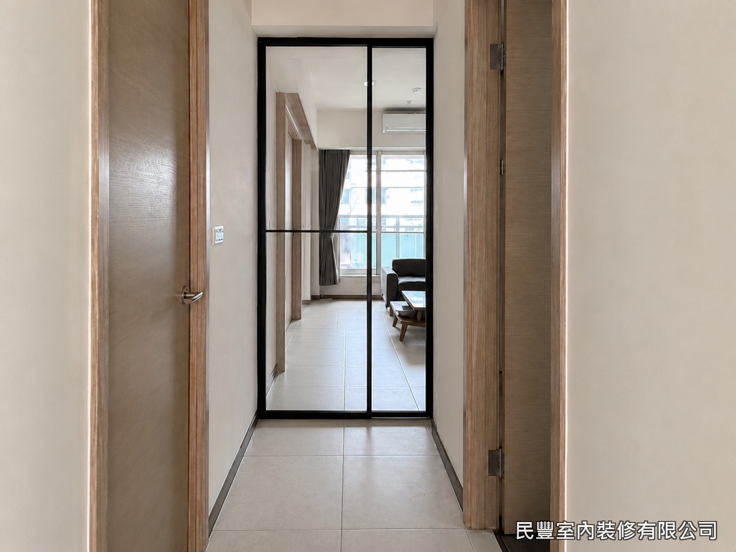 民豐室內裝修-鐵件玻璃屏風-完工實景