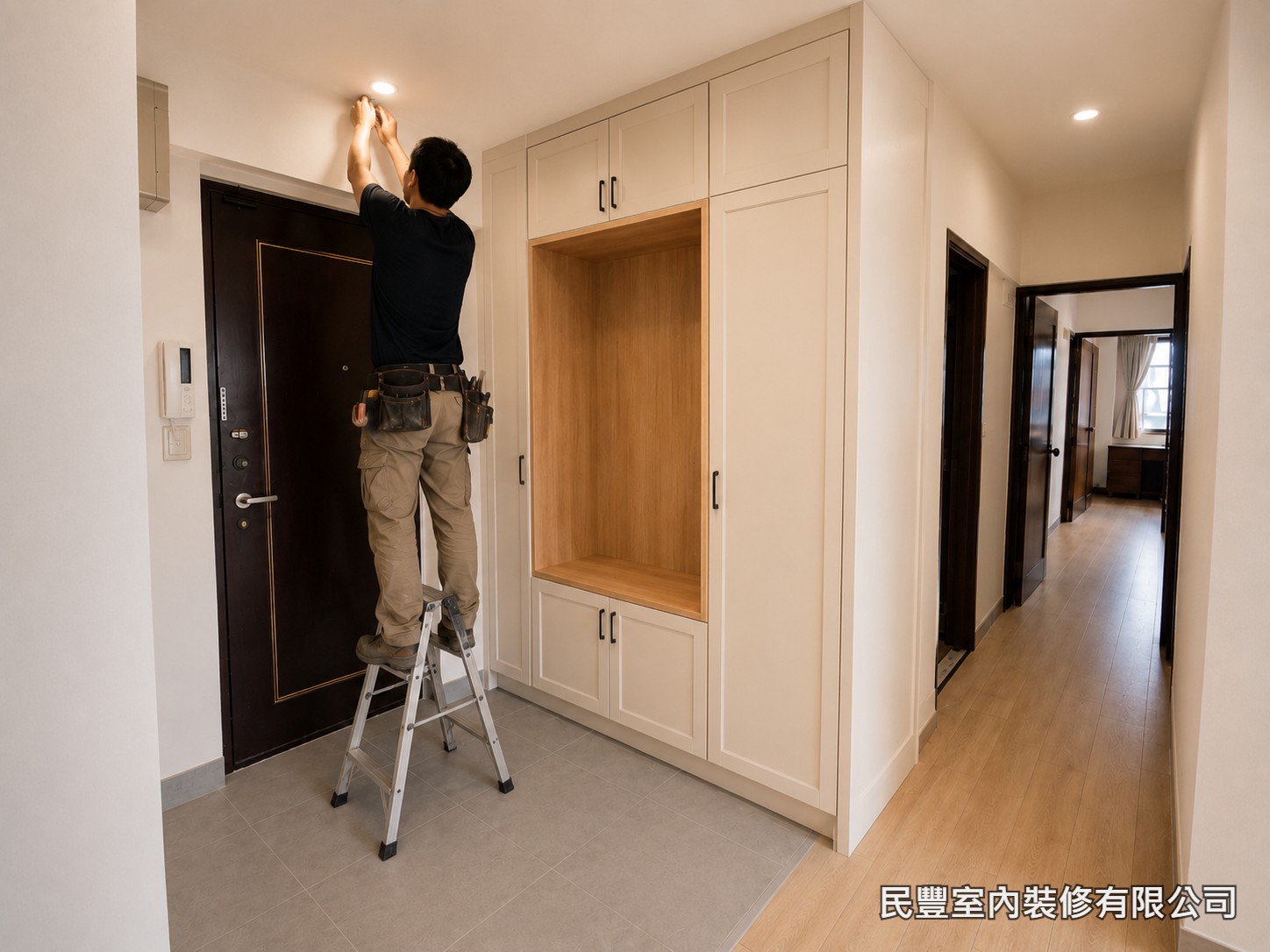 民豐室內裝修-全室系統傢具裝修-燈具安裝收尾
