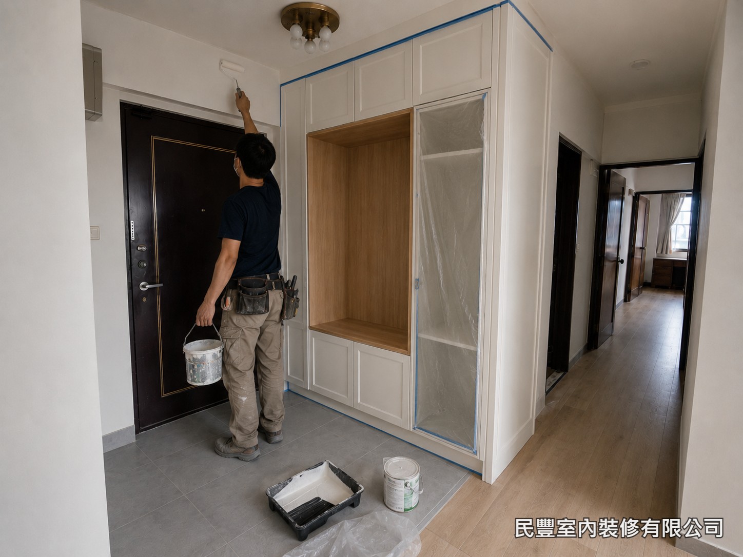 民豐室內裝修-全室系統傢具裝修-油漆塗裝施工